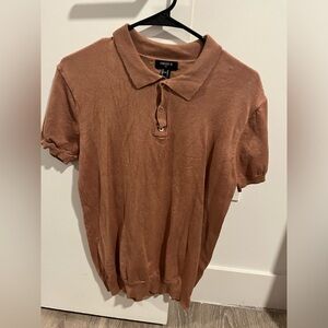 Mens Short Sleeve Ribbed Polo